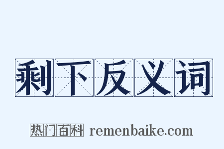剩下反义词是什么意思的图片
